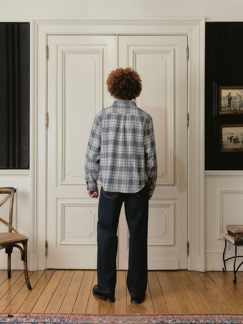 Flannel Overshirt - Navy