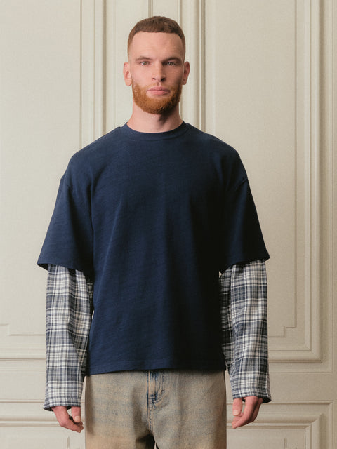 Double Layer Longsleeve - Navy
