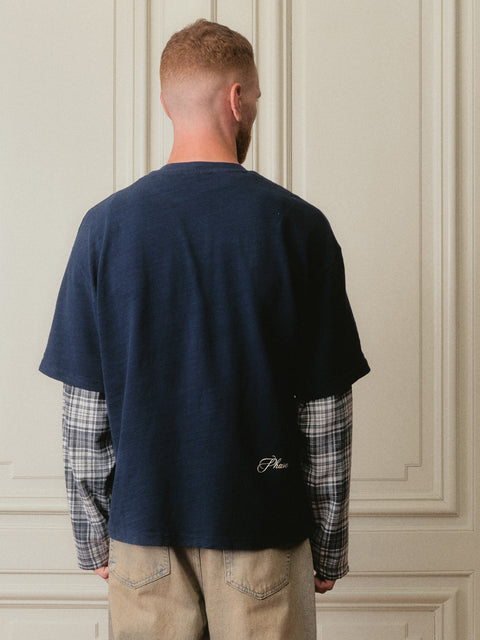 Double Layer Long-sleeve - Navy