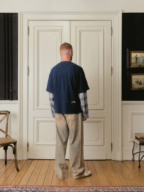 Double Layer Long-sleeve - Navy