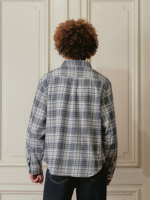 Flannel Overshirt - Navy