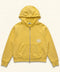 Distressed Zip Hoodie - Vintage Washed Yellow